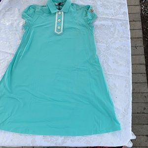Moncler-Aqua short swing dress